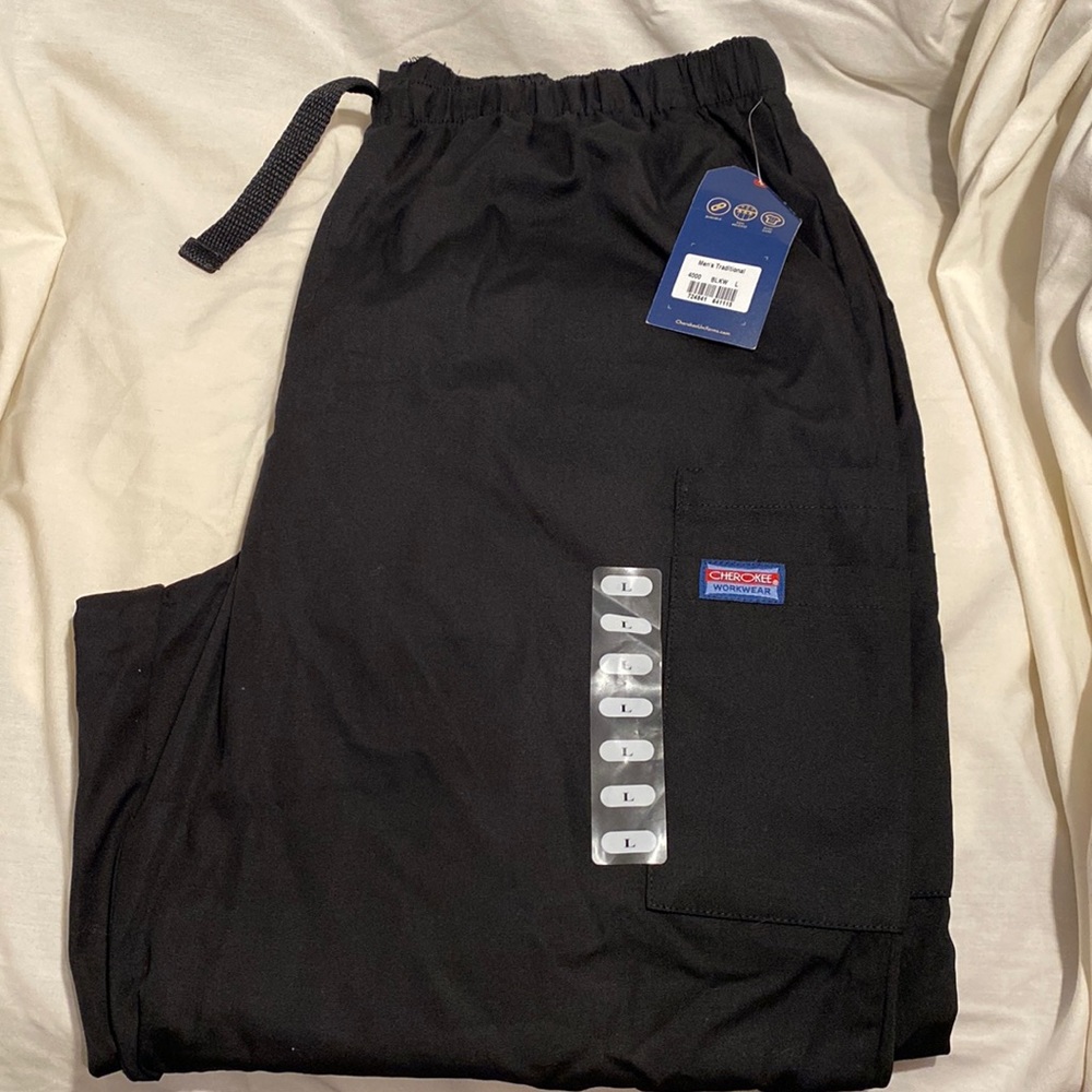 Large Cherokee black scrub pants